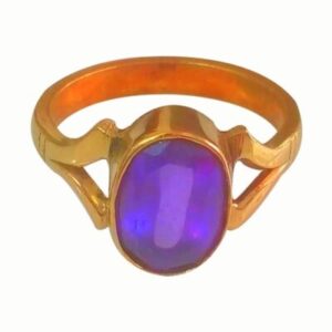 Asian Gems & Jewels 5 Dhaatu Metal ,  Alloy Amethyst Ring