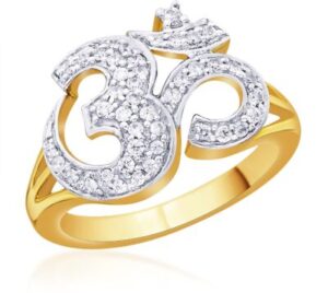 Karatcraft Om Gold Diamond 18 K Ring